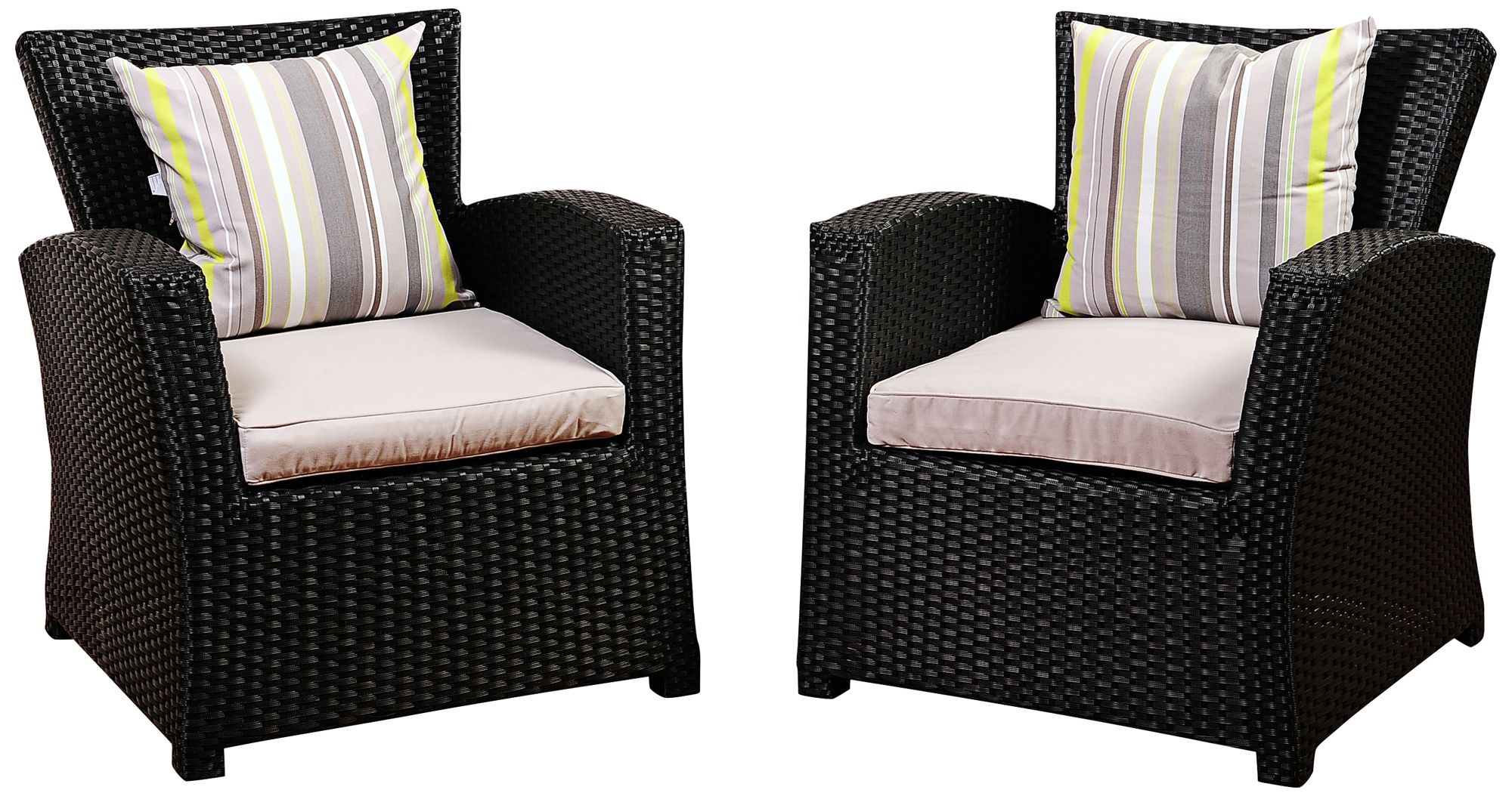 Bronte Black Wicker Outdoor Armchair