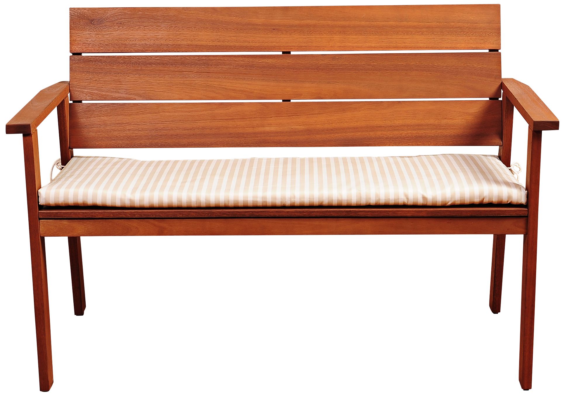 Seaview Brown Wood Outdoor Patio Bench