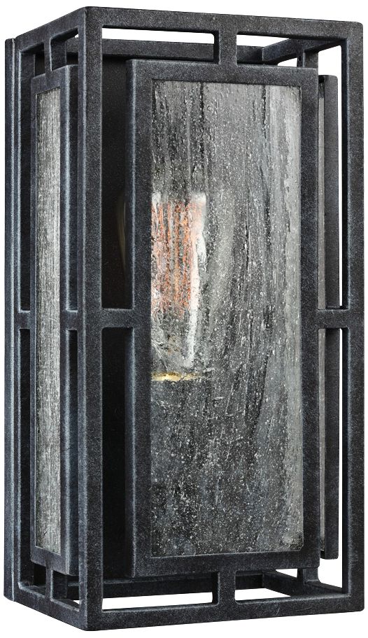 Prairielands 12" High Dark Weathered Zinc Wall Sconce 8N276 Lamps Plus