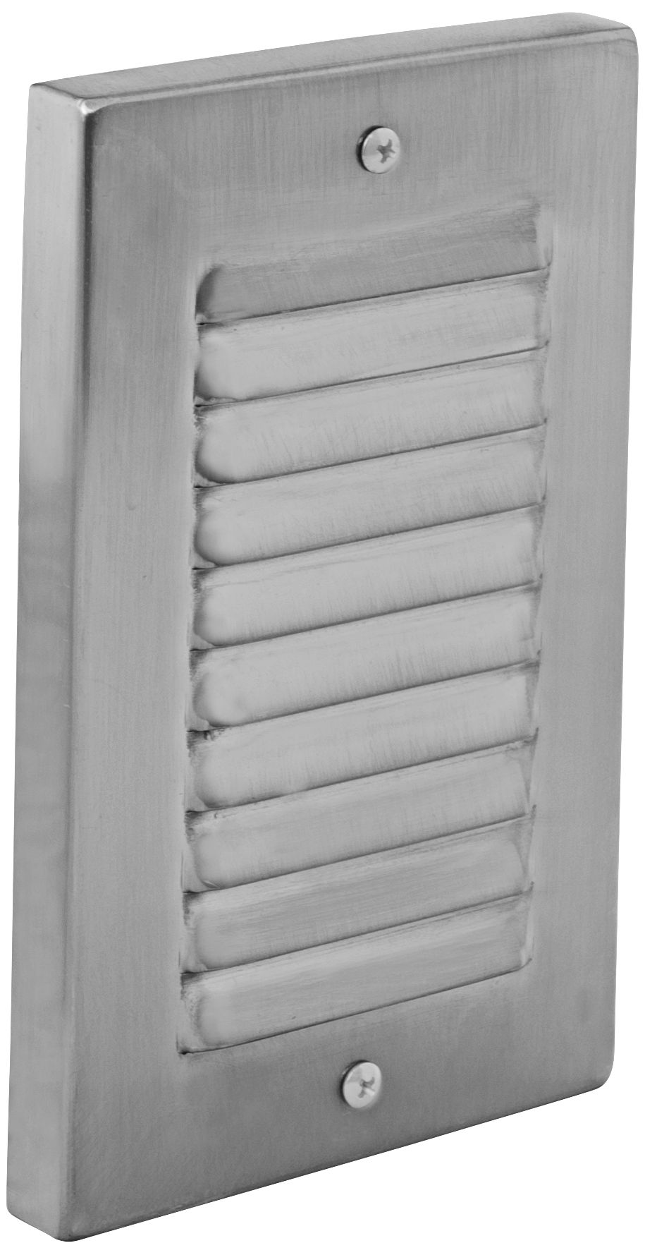 Vertical Brushed Nickel Louvered LED Step Light