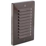 Vertical Indoor/Outdoor Bronze Louvered LED Step Light