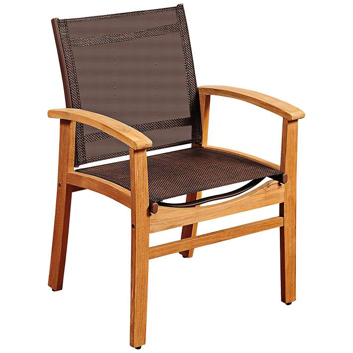 Fiora Teak Wood Outdoor Dining Chair 8n364 Lamps Plus