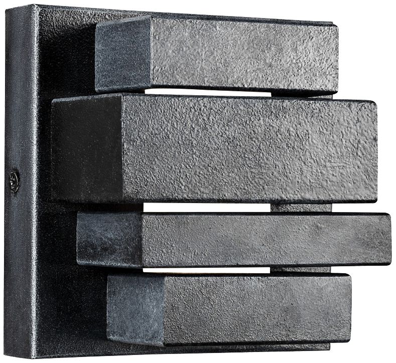 Feiss Ledgend 5" High Dark Zinc LED Outdoor Wall Light