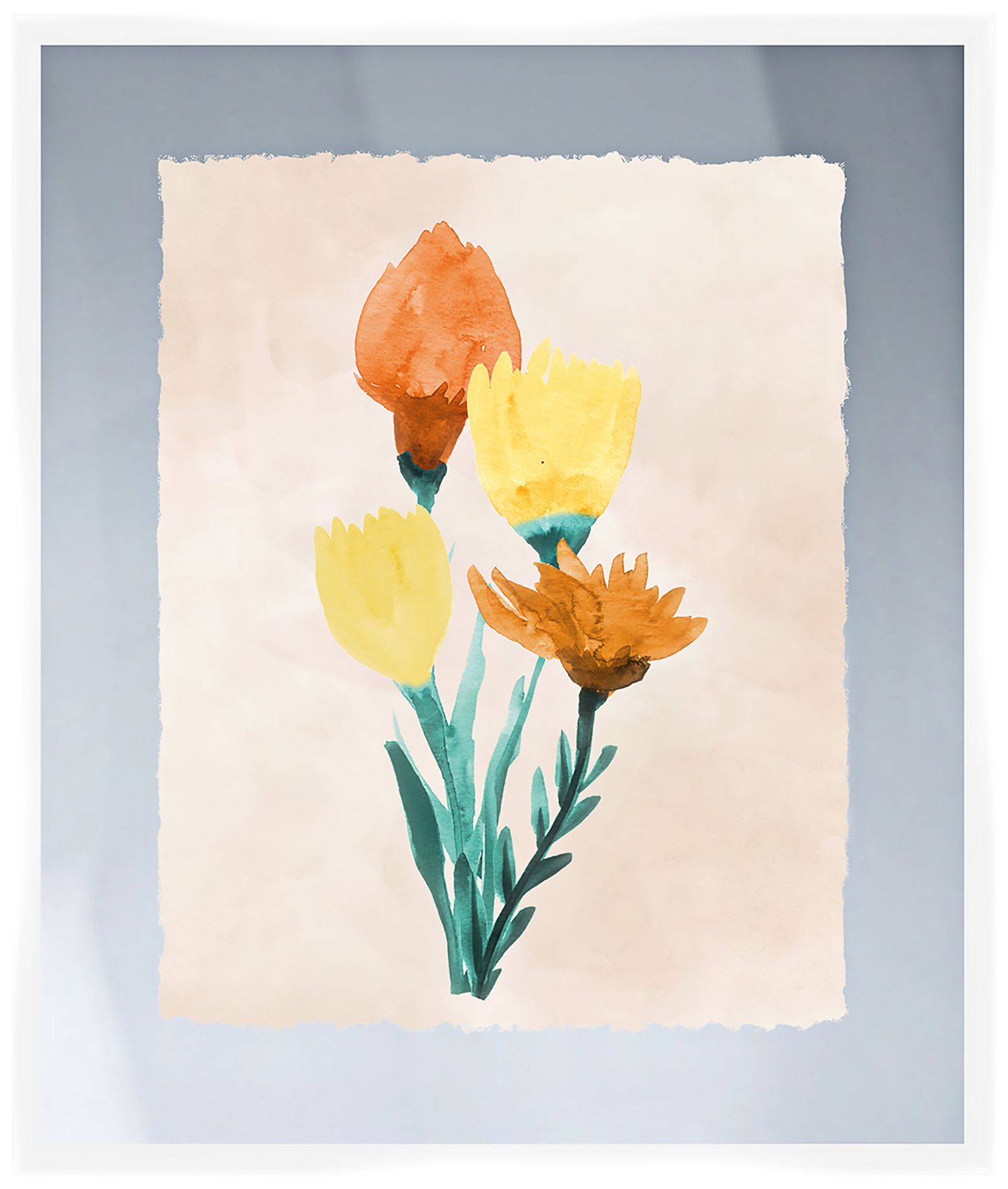 Bright Bouquet II 26" High Framed Wall Art