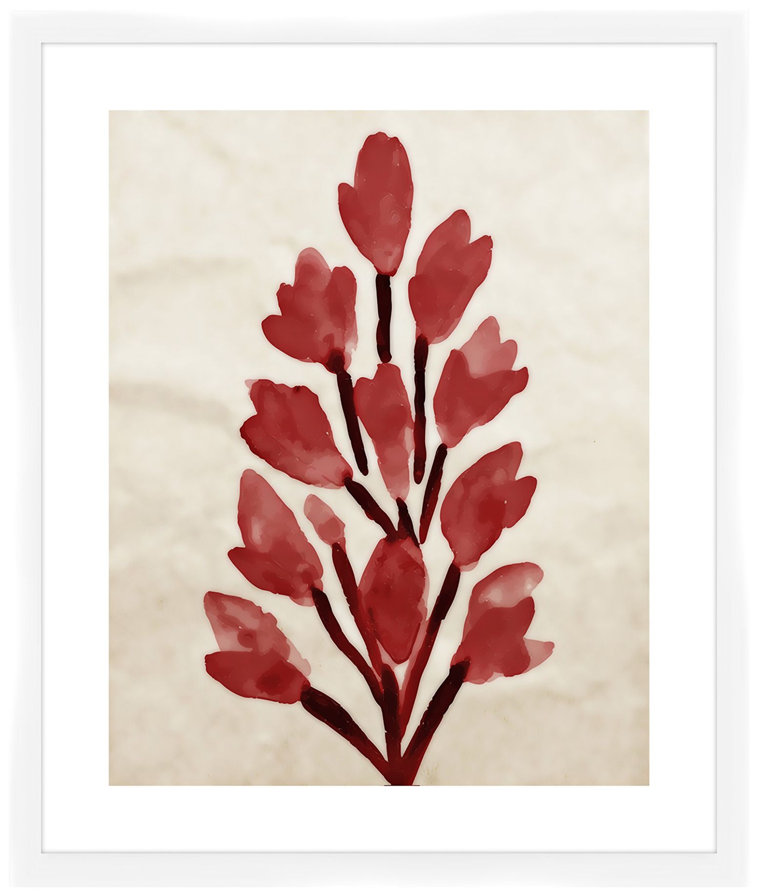 Crimson Bouquet I 26 1/2" High Framed Wall Art