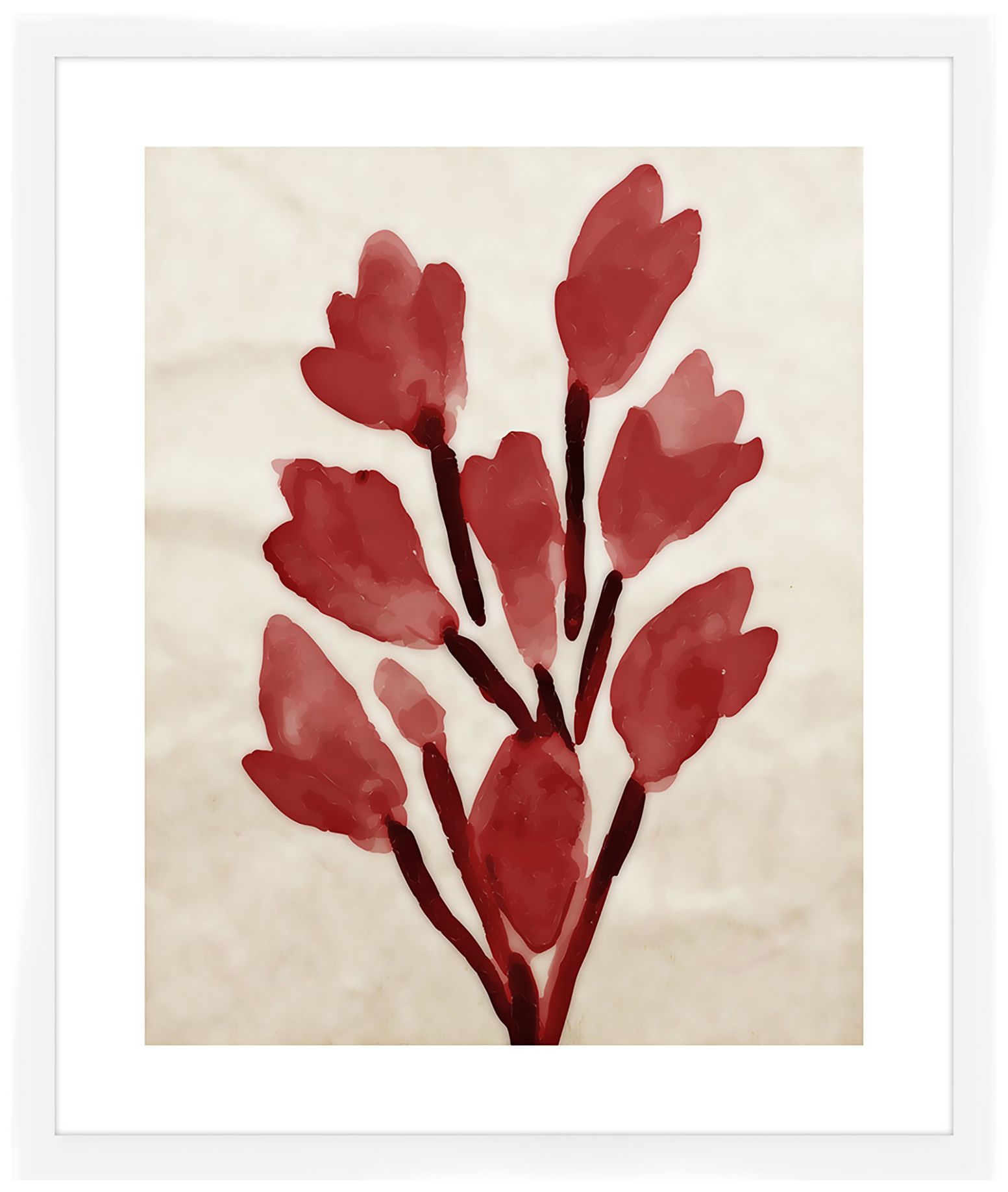 Crimson Bouquet II 26 1/2" High Framed Wall Art