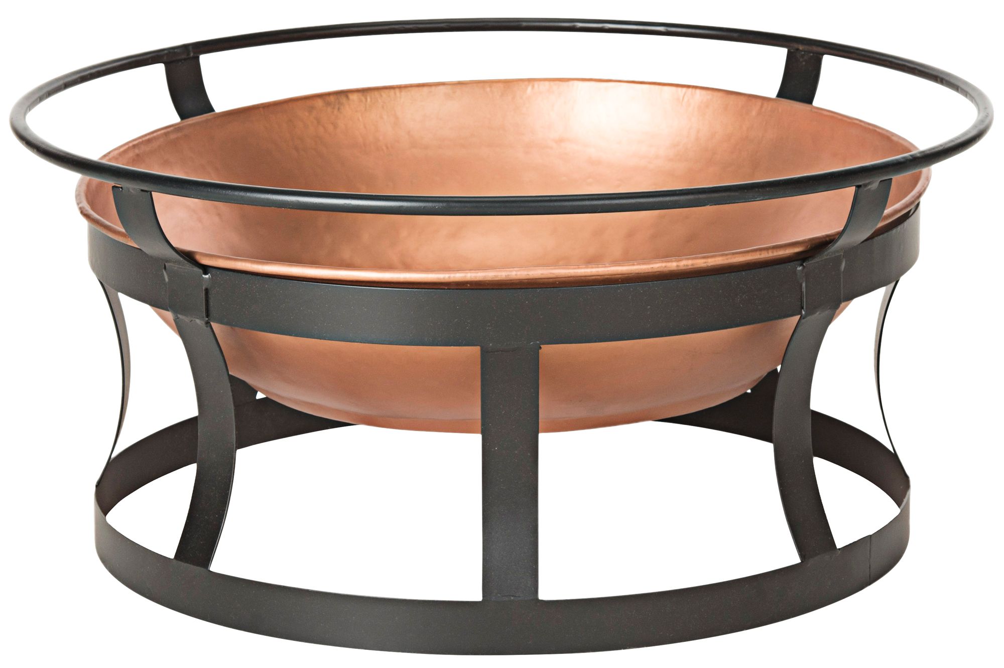 Bonaire Black Strap 28" Wide Copper Bowl Fire Pit