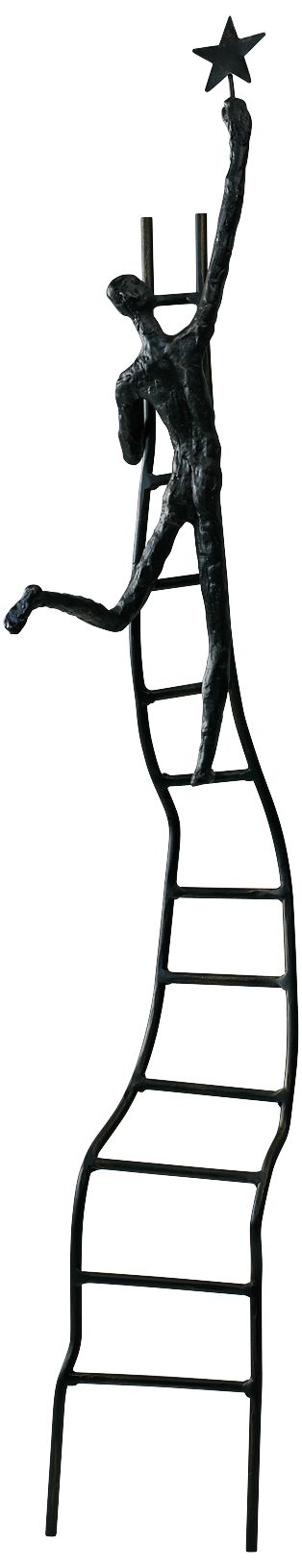 Reach For The Star 29" High Oiled Bronze Sculpture