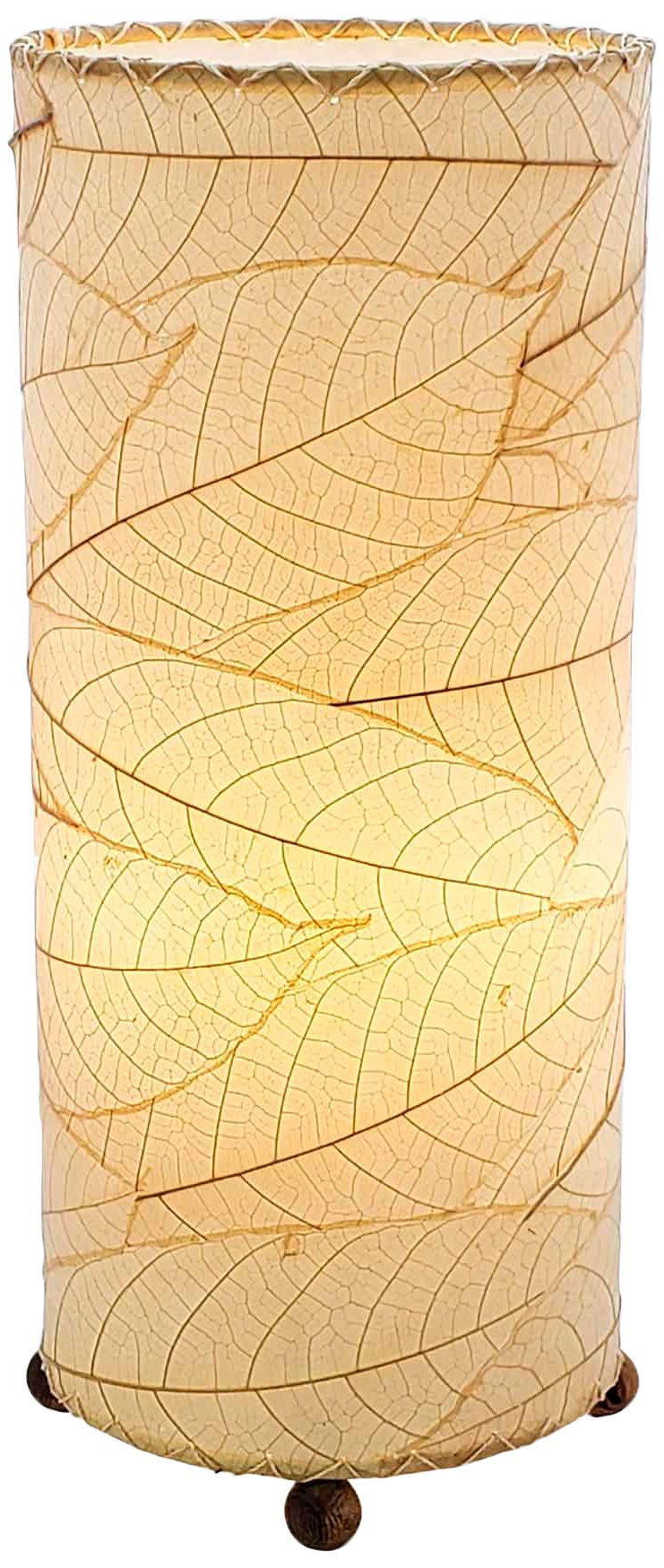 Eangee Cylinder Natural Cocoa Leaves Uplight Table Lamp