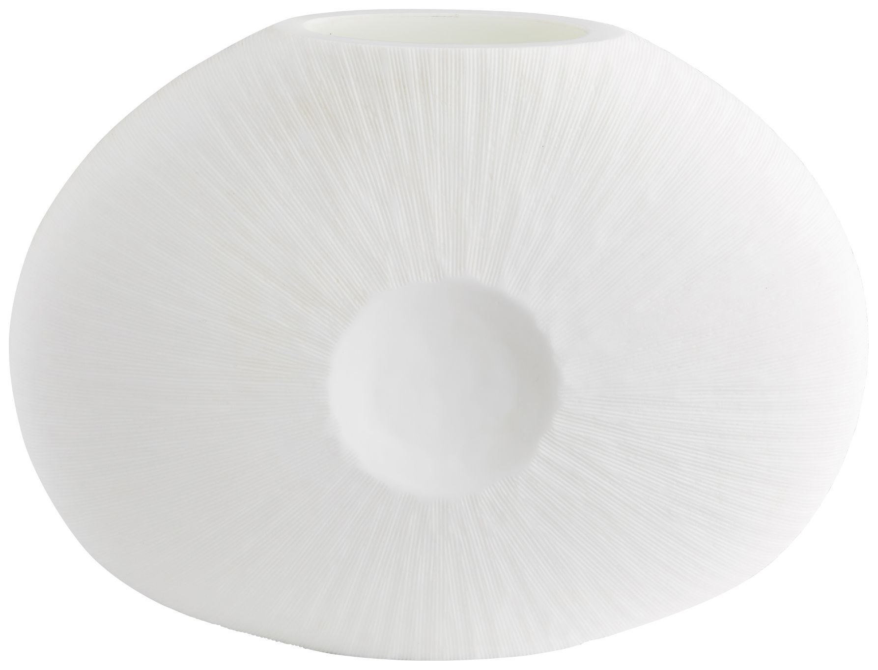 Louvre Small 13" High White Glass Vase