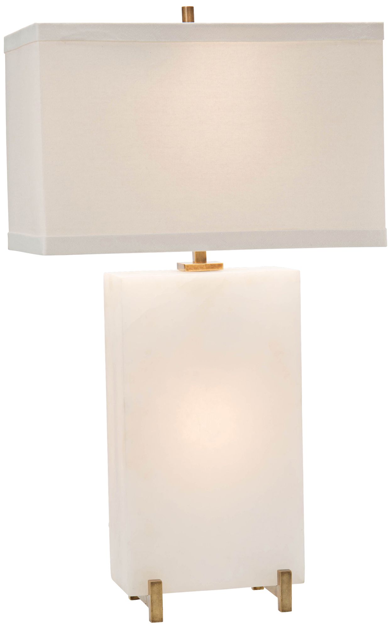 John Richard Tall Alabaster Block Nightlight Table Lamp