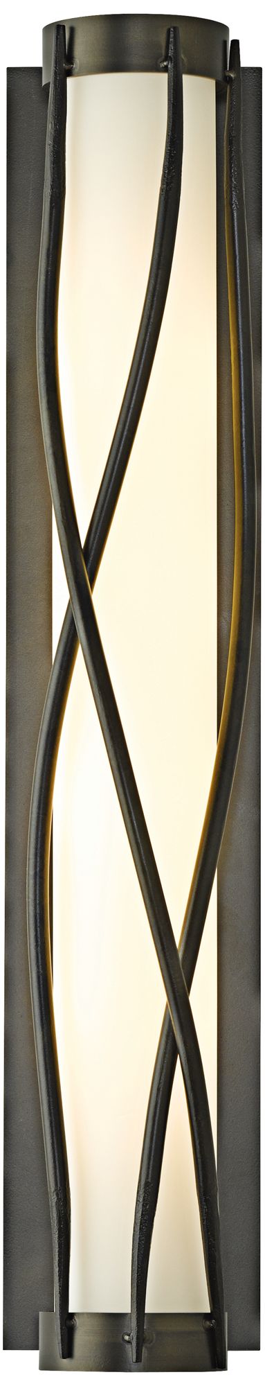 Hubbardton Forge Twine 23" High Dark Smoke Wall Sconce