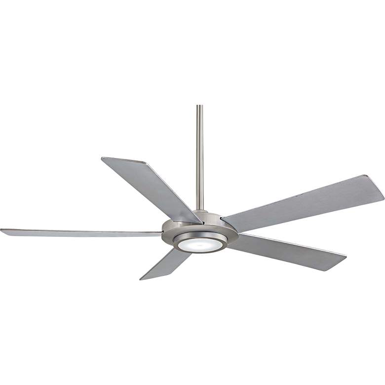 52&quot; Minka Aire Sabot Brushed Nickel LED Ceiling Fan