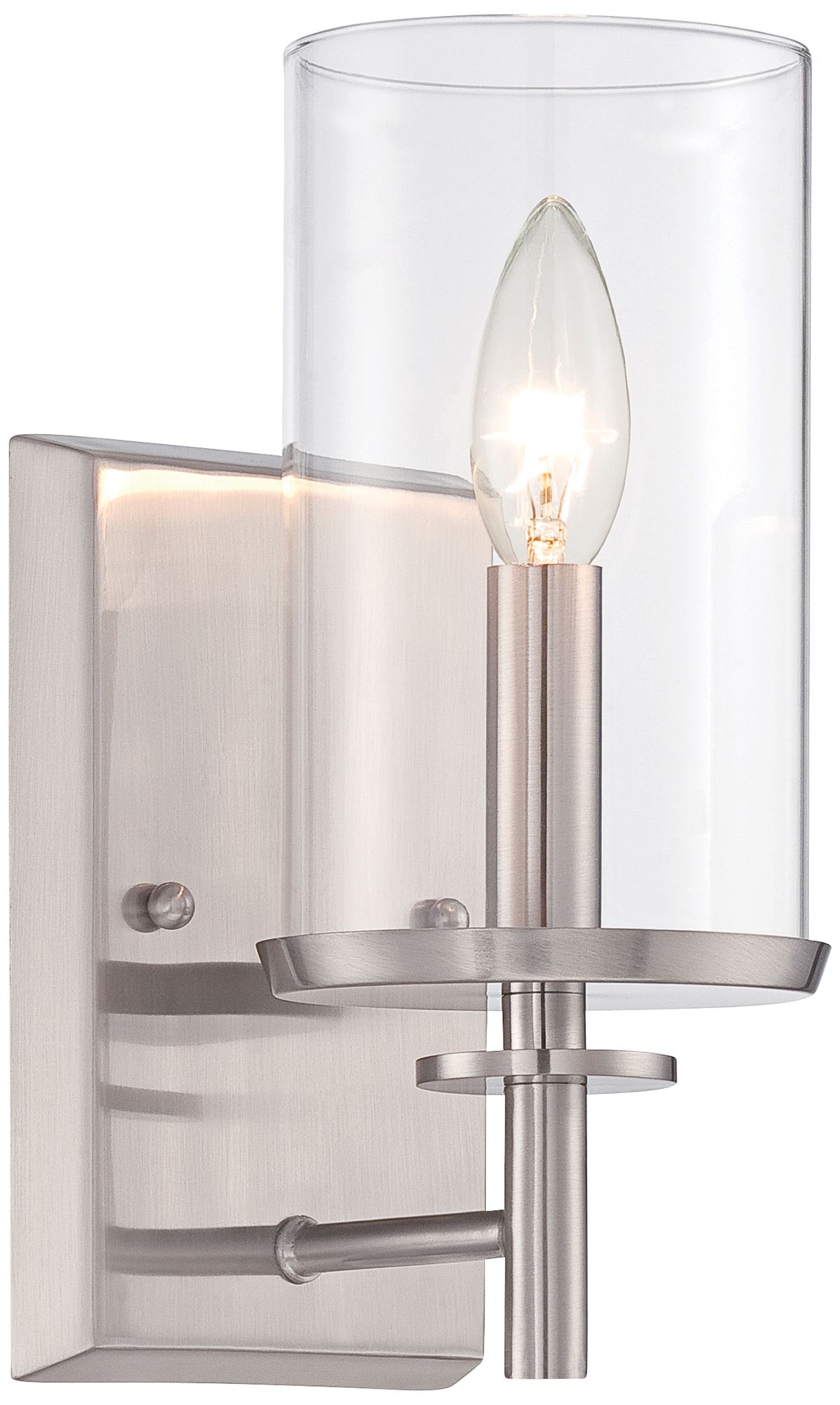 Harlowe 10" High Satin Platinum Wall Sconce