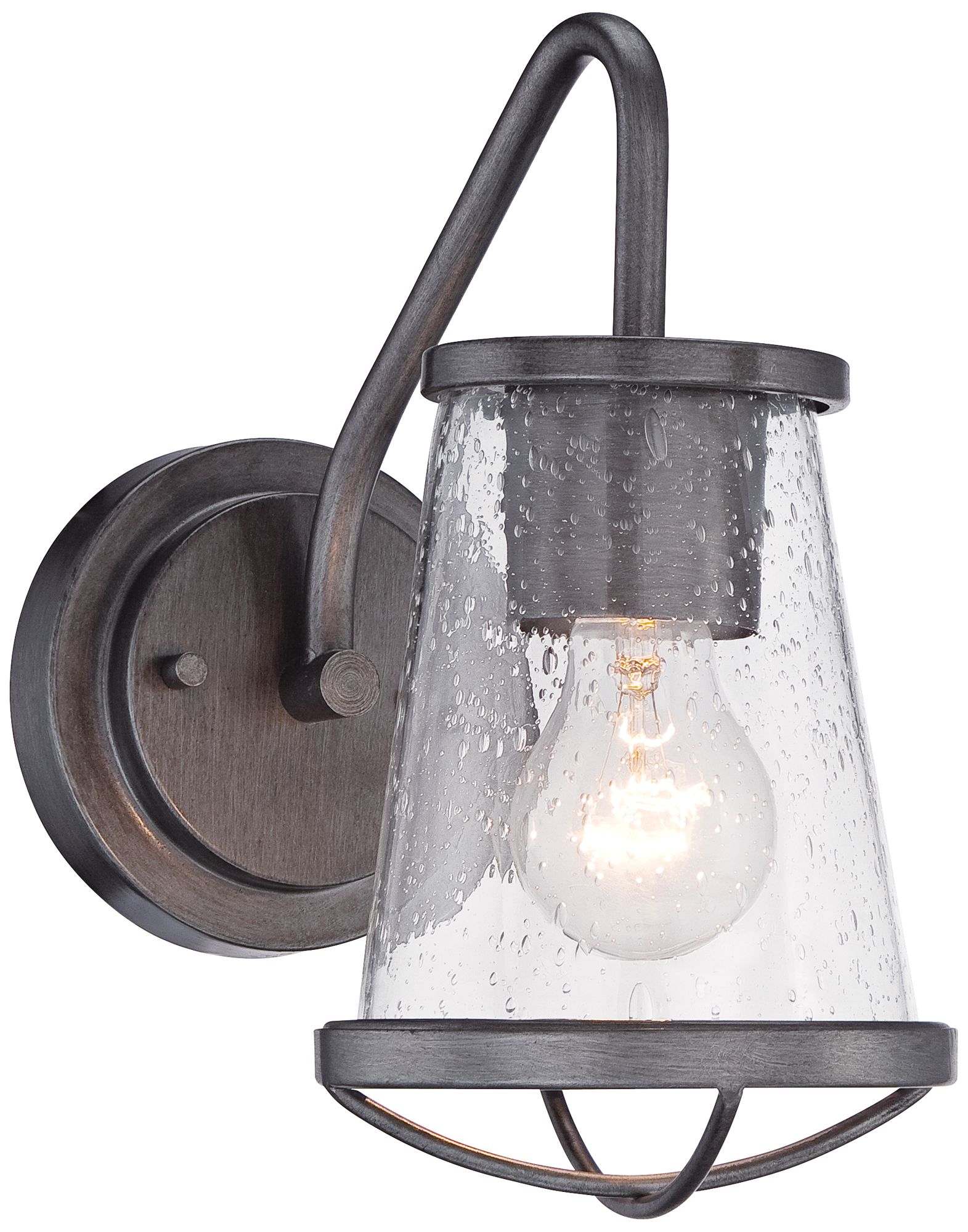 Darby 10 1/4" High Weathered Iron Wall Sconce