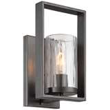 Elements 10 3/4&quot; High Charcoal Wall Sconce