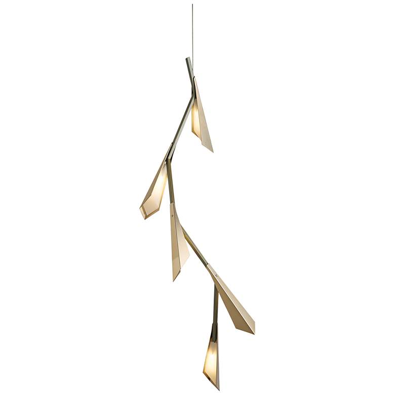 Hubbardton Forge Quill 46 1/2&quot;H LED Gold Linear Pendant
