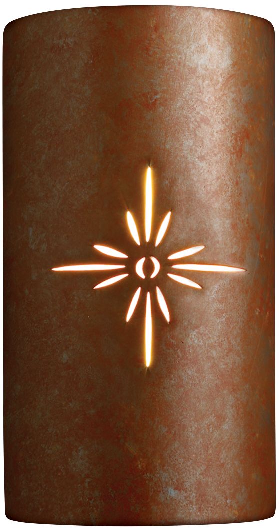 Sun Dagger 13 7/5" High Earth Ceramic Outdoor Wall Light