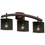 Archway Mesh 25 1/2&quot; Wide 3-Light Dark Bronze Bath Light