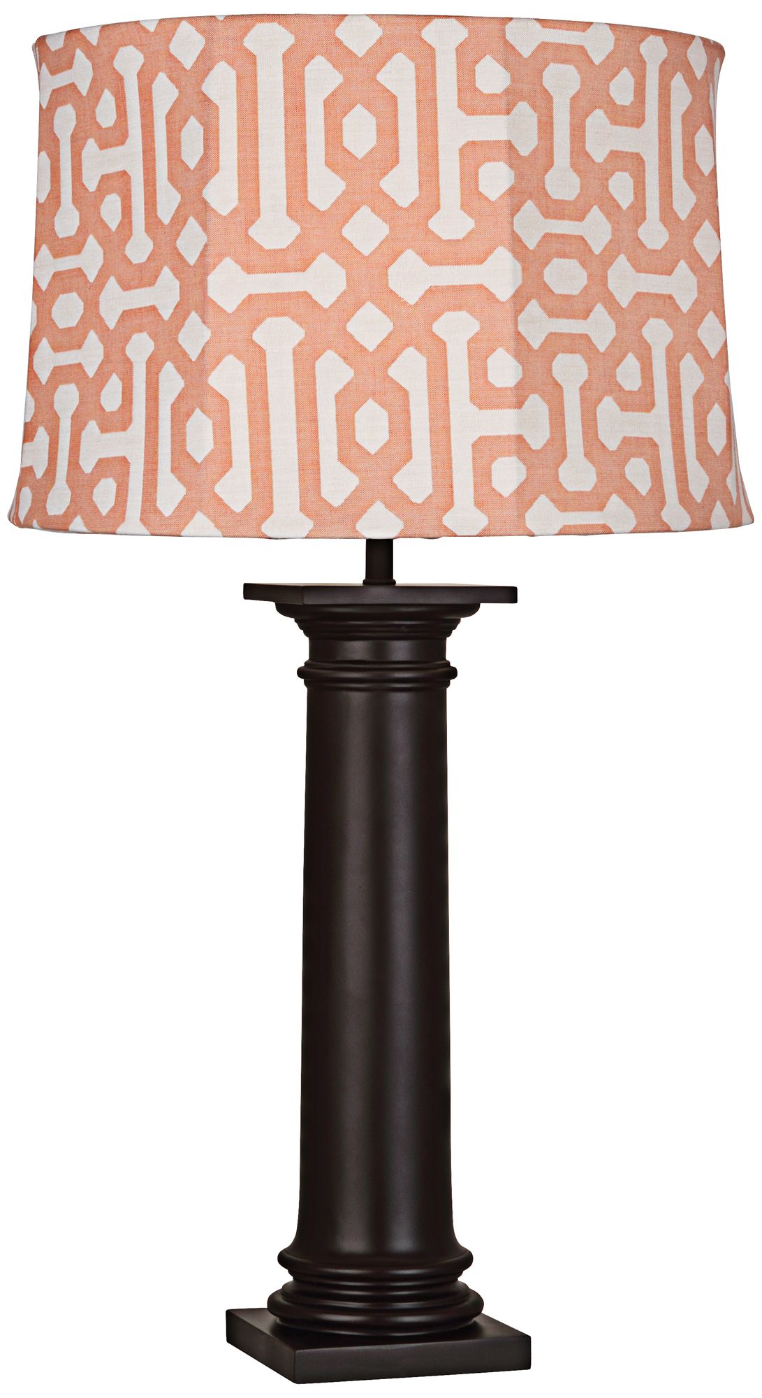 Robert Abbey Phoebe Orange Fretwork Outdoor Table Lamp