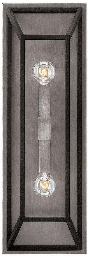 Hinkley Fulton 22 1/4" High Aged Zinc 2-Light Wall Sconce