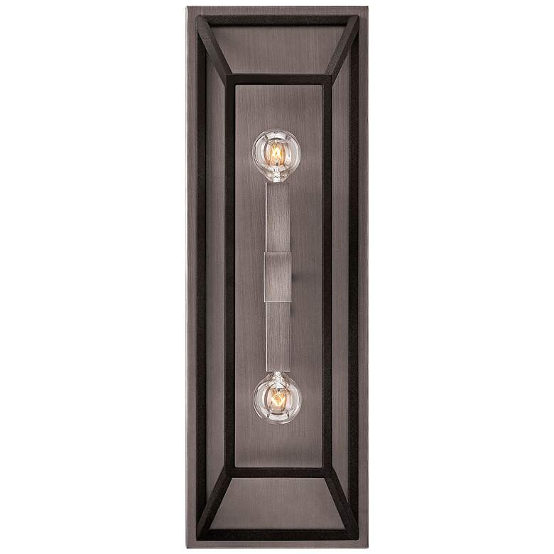 Hinkley Fulton 22 1/4&quot; High Aged Zinc 2-Light Wall Sconce
