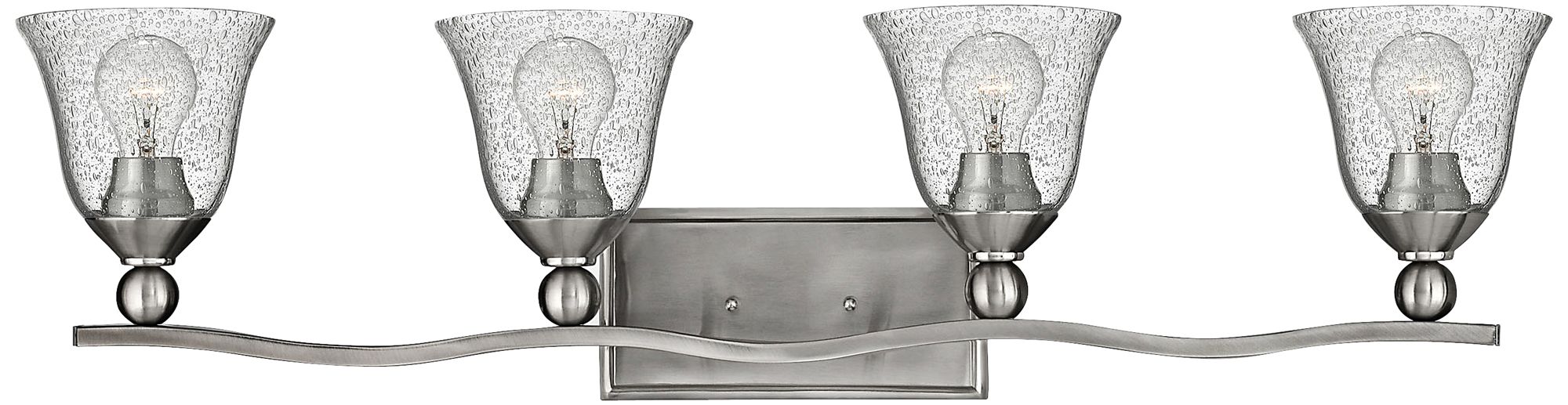 Bolla 35 3/4" Wide Brushed Nickel 4-Light Bath Light