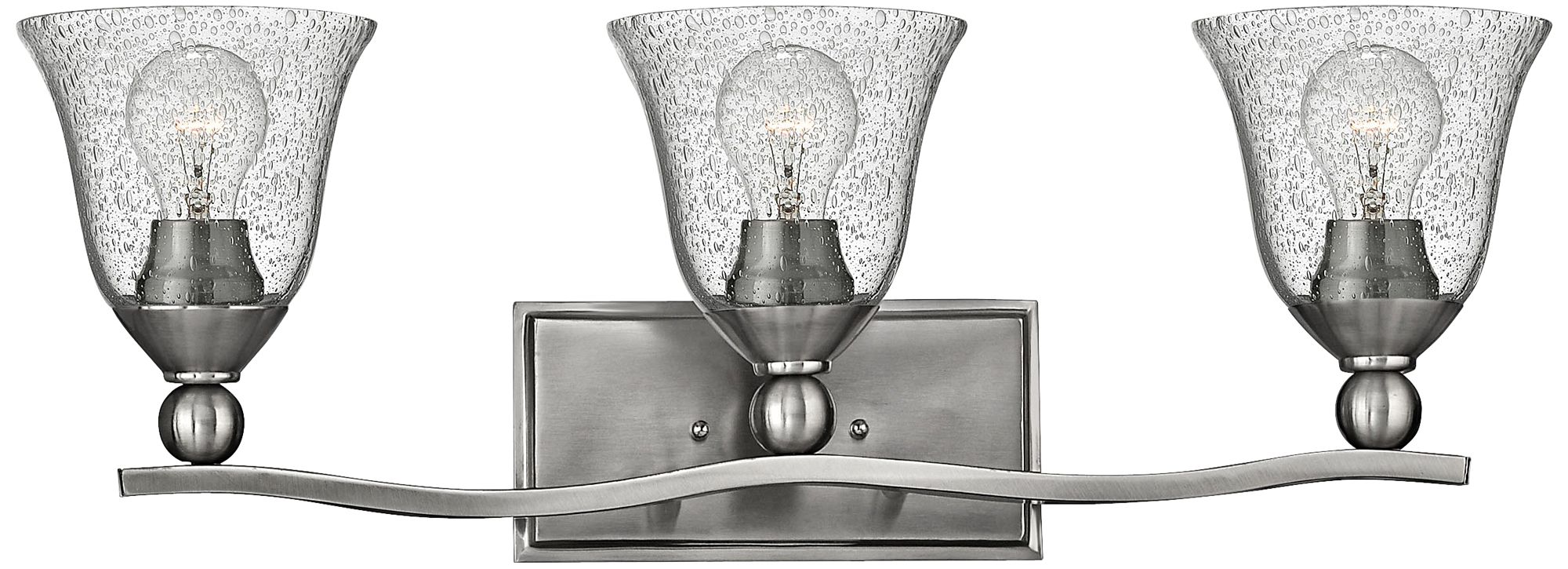 Hinkley Bolla 26" Wide Brushed Nickel 3-Light Bath Light