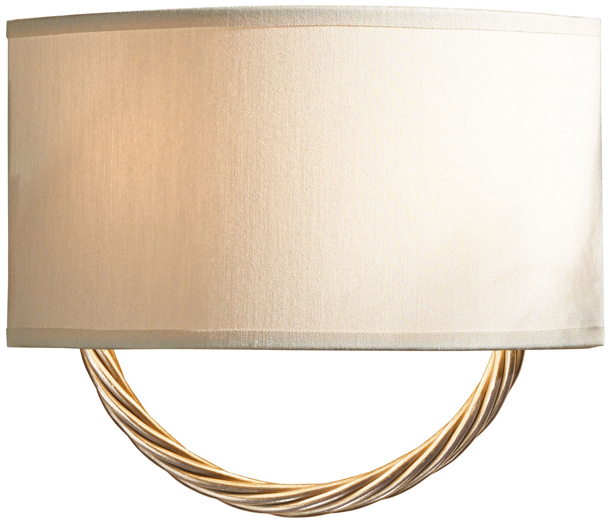 Hubbardton Forge Cavo Gold 8 3/4"H Flax Shade Wall Sconce