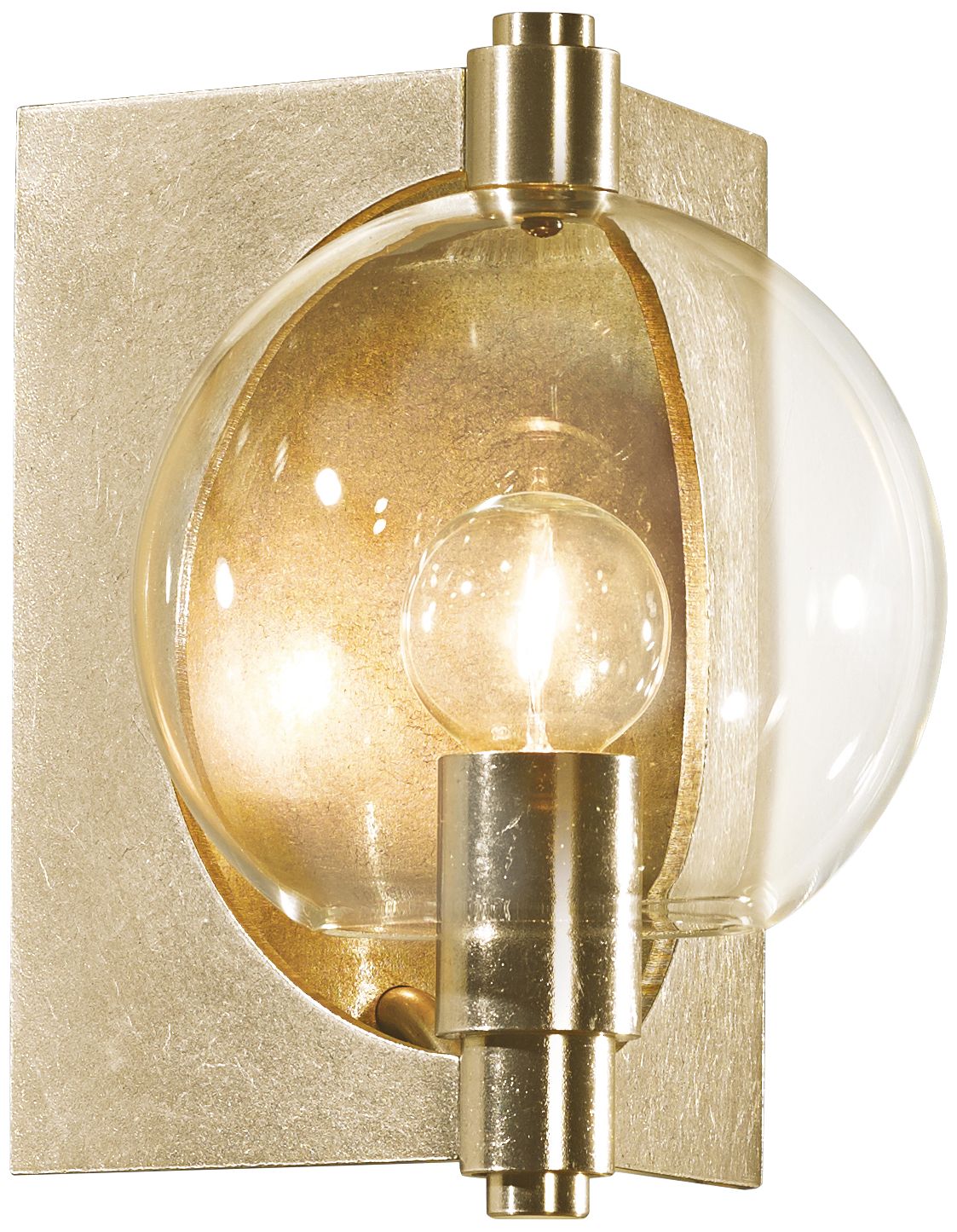 Hubbardton Forge Pluto Clear 8 3/4"H Gold Wall Sconce