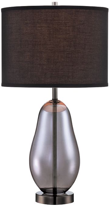Lite Source Ovadia Smoked Chrome Glass Table Lamp