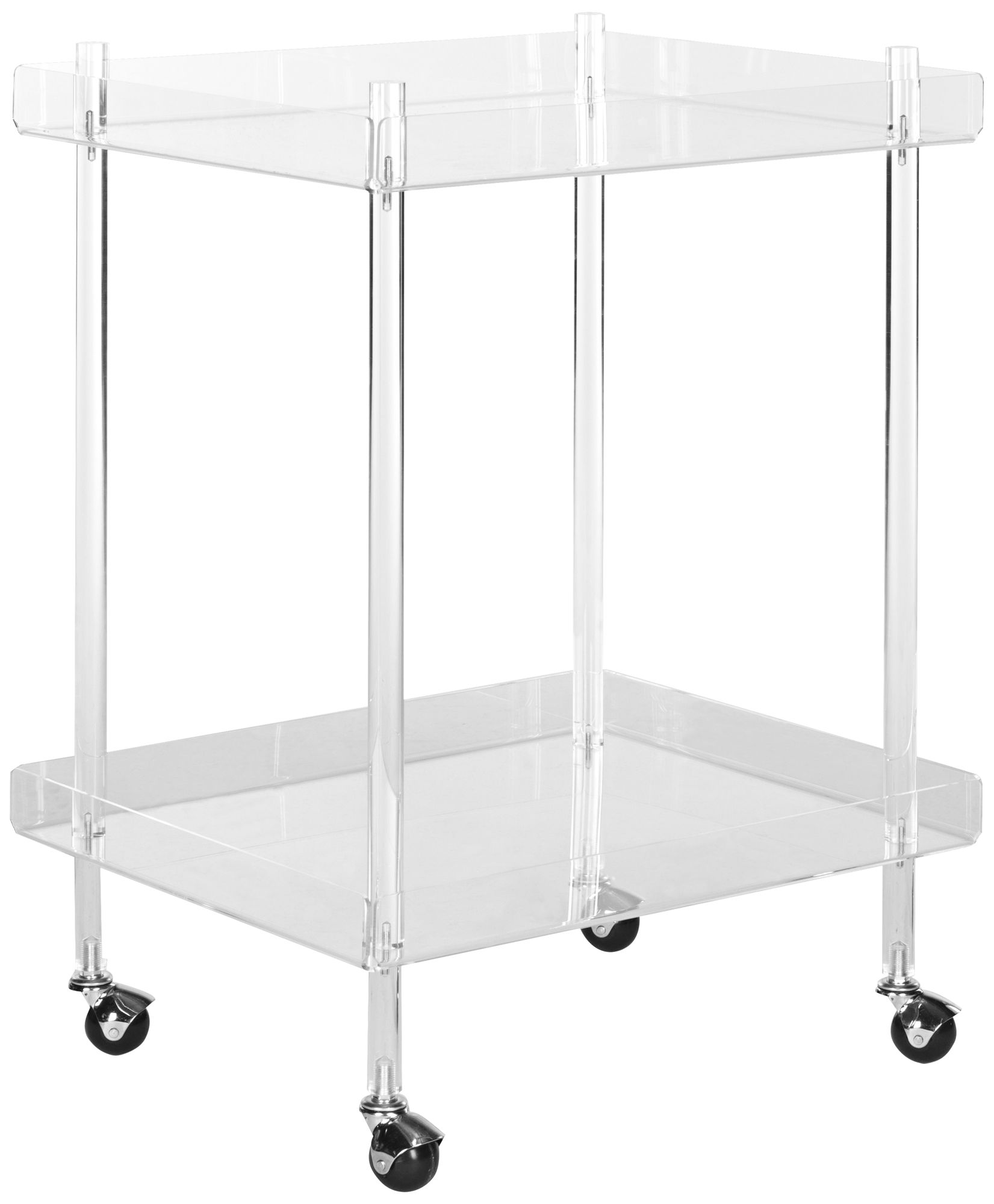 clear rolling storage cart