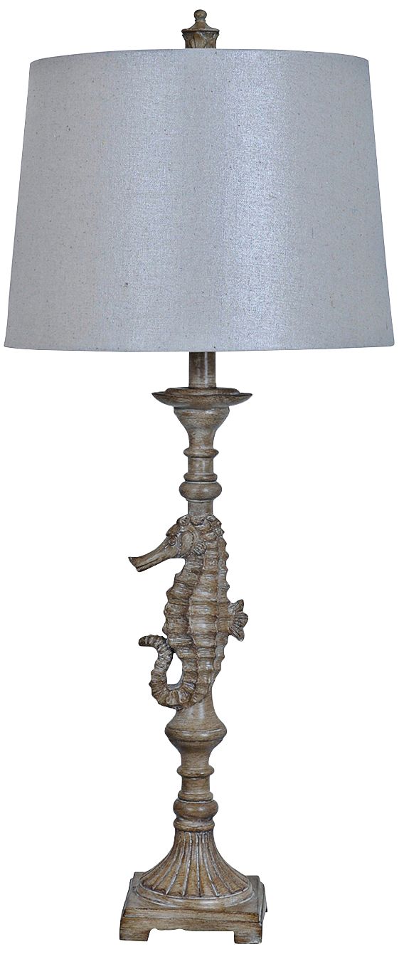 Crestview Collection Seahorse Blond Wood Table Lamp