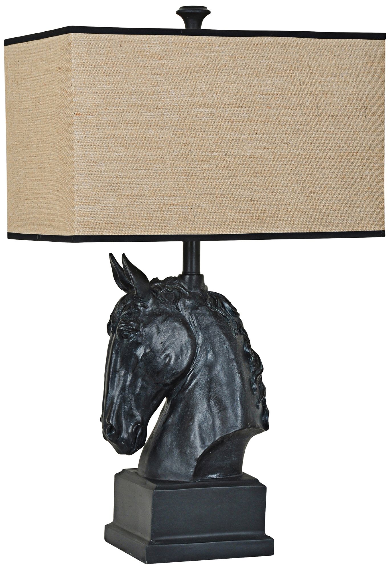 Crestview Collection Stallion Black Iron Table Lamp