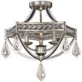 Uttermost Tamworth 19&quot; Wide Champagne Leaf Ceiling Light