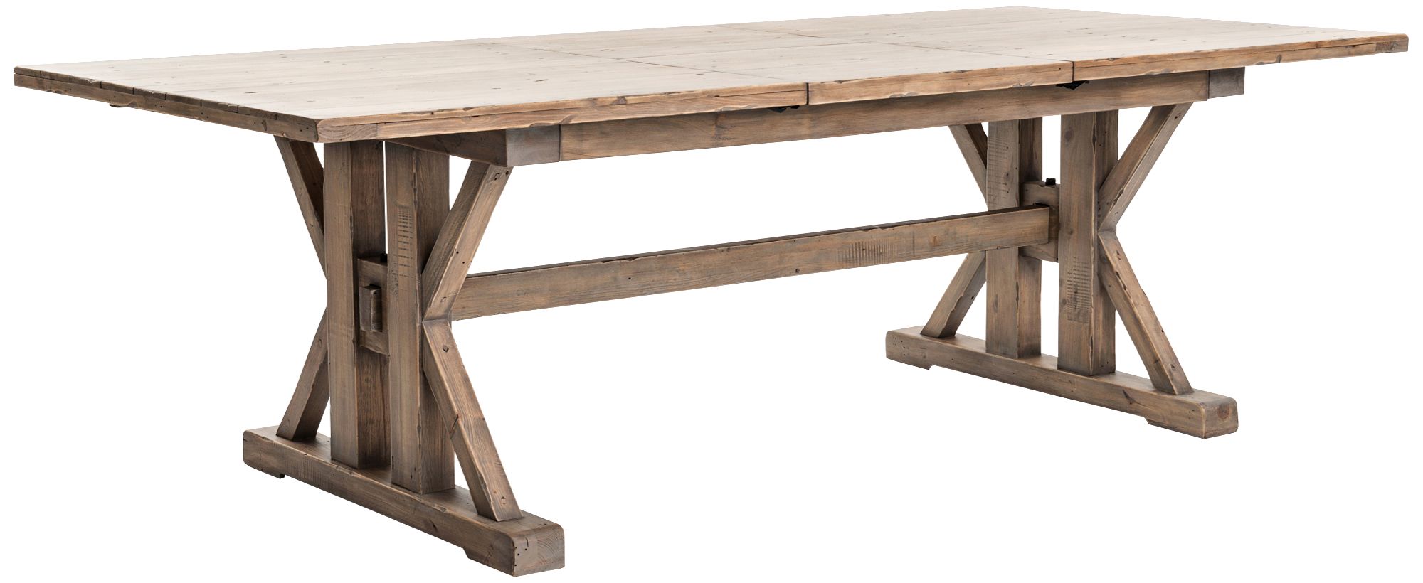 Tuscan Spring Extendable Sundried Wheat Pine Dining Table