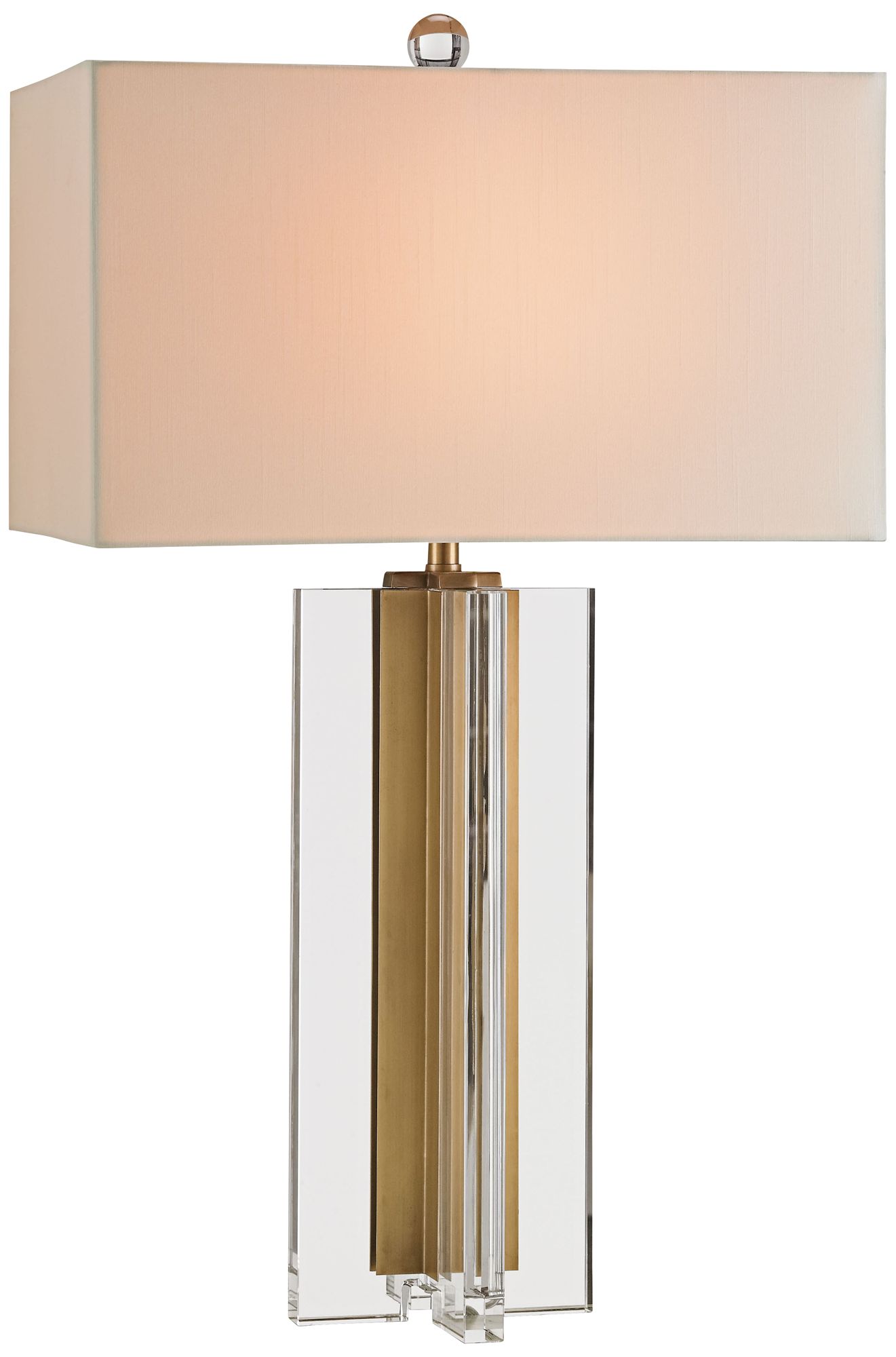 crystal and brass table lamps
