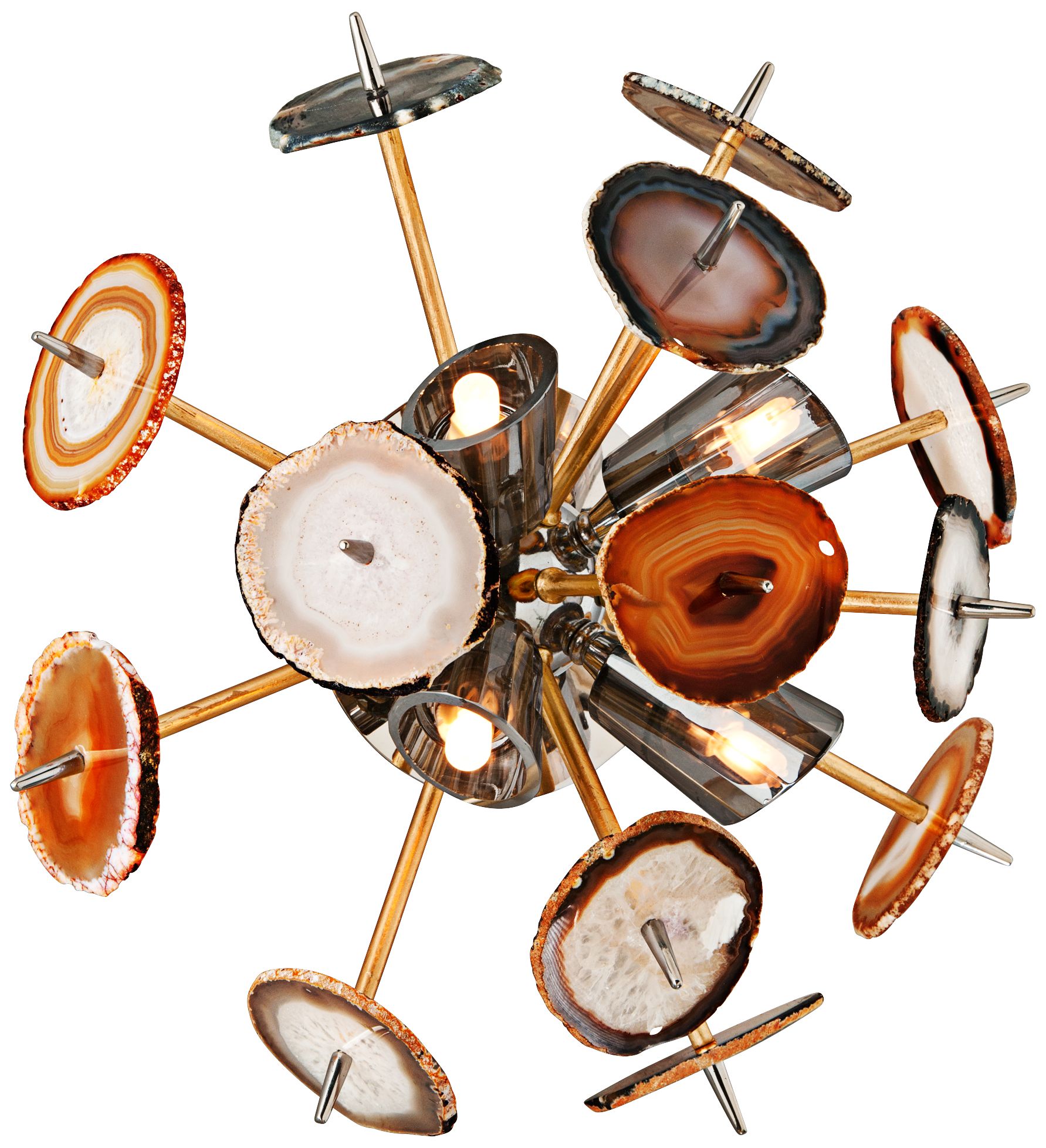 Corbett Meteor 13 1/2" High Textured Gold Leaf Wall Sconce