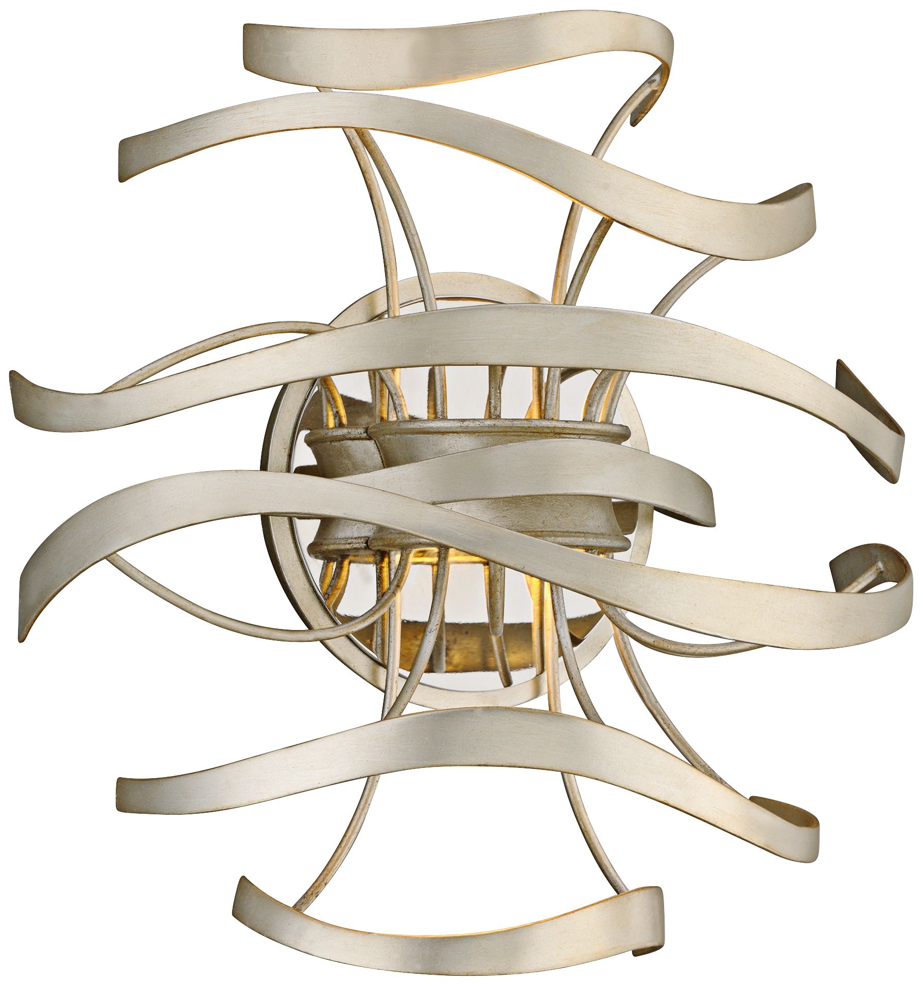 Corbett Calligraphy 12" High Silver Leaf LED Wall Sconce