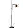 Currey and Company Drayton Brass Adjustable Floor Lamp