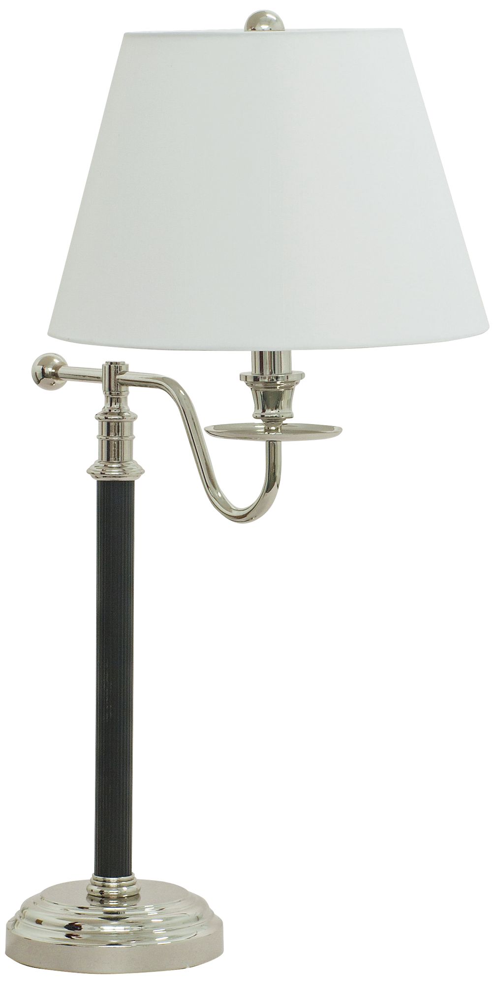 House of Troy Bennington Nickel Bridge Black Table Lamp 8W928