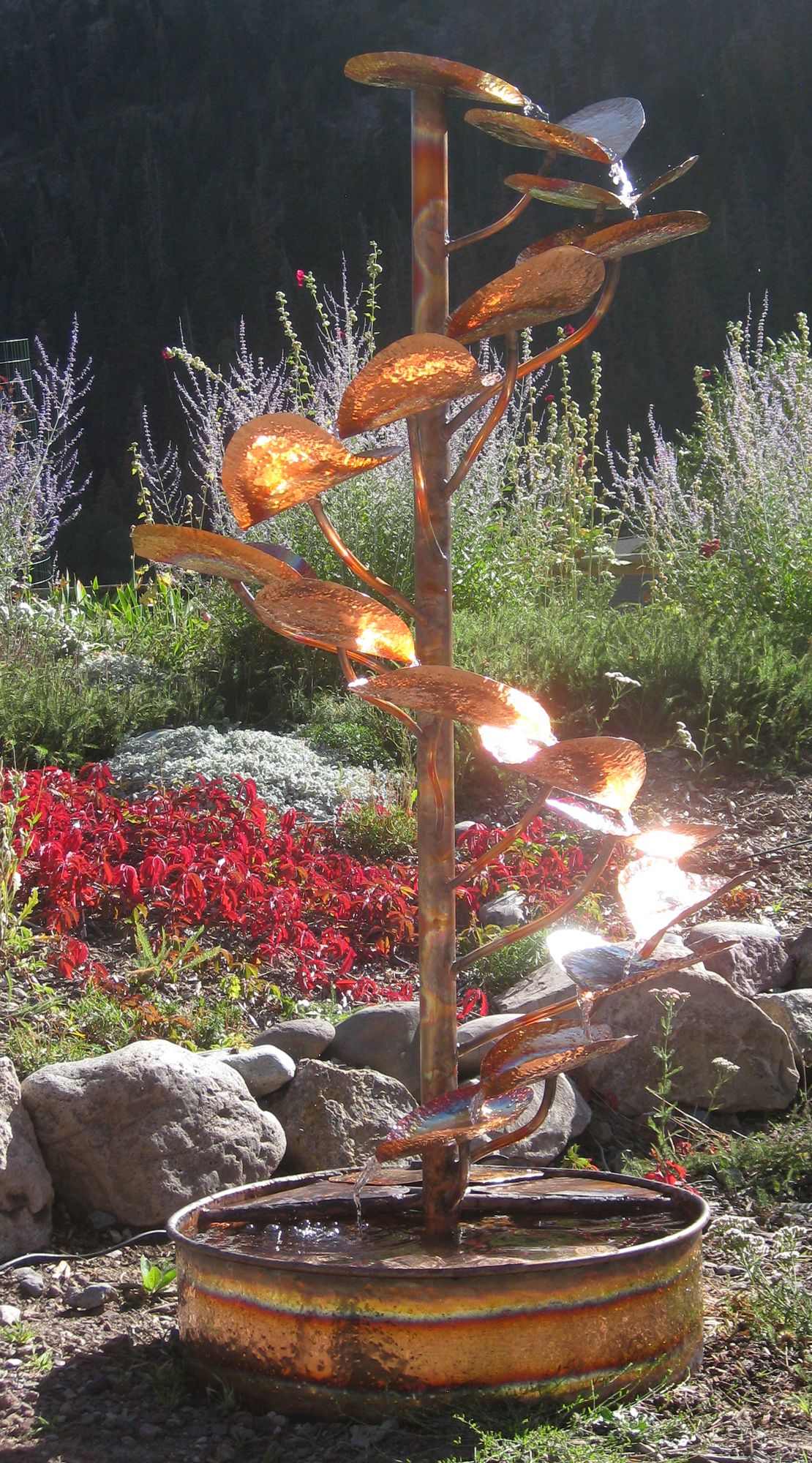 The Tree of Life 72" High IndoorOutdoor Copper Fountain 8X024