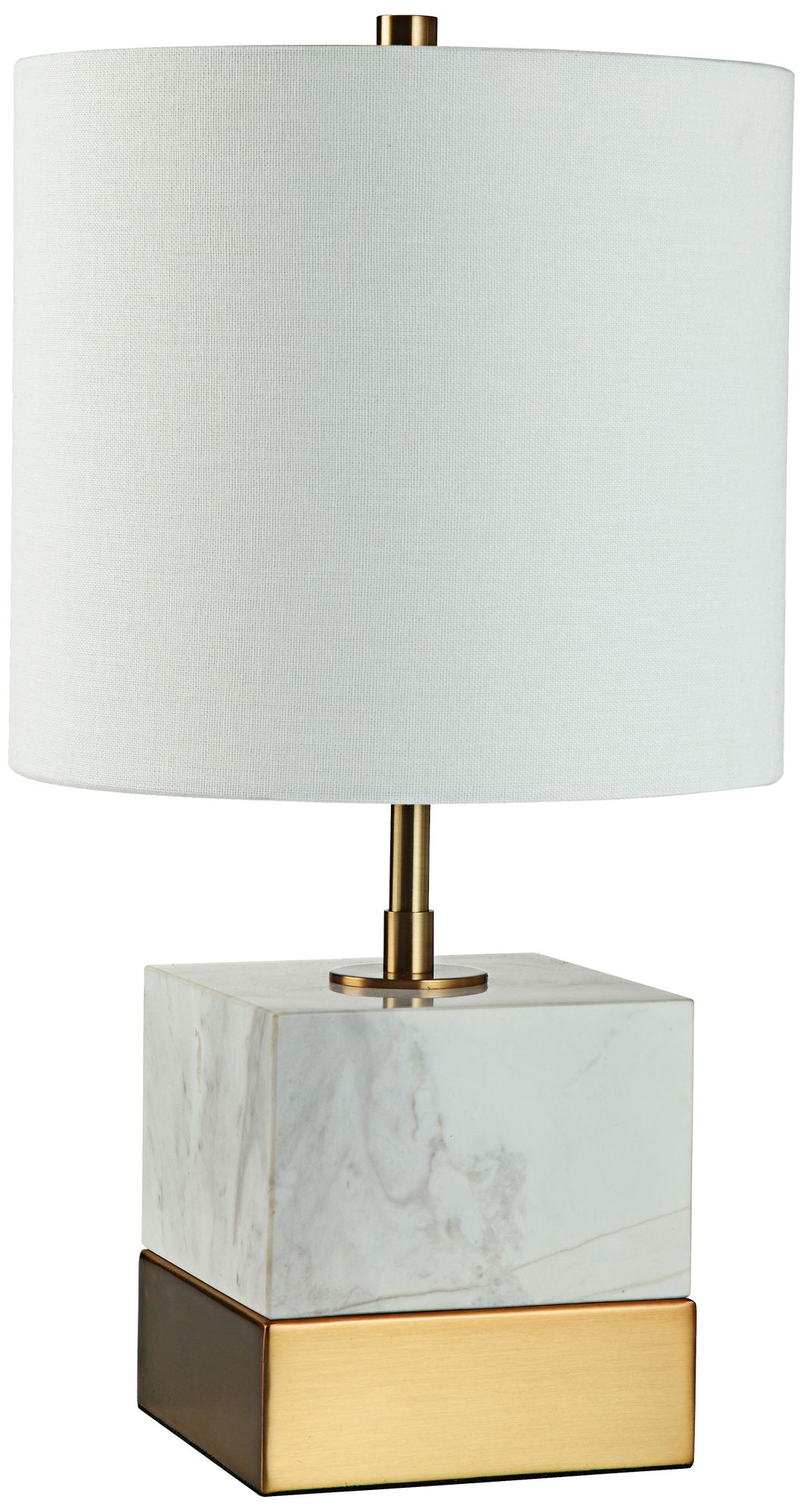 Rockport 17 1/2" High Marble and Brass Square Accent Table Lamp