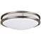 Effie 12" Wide Nickel Round LED Ceiling Light