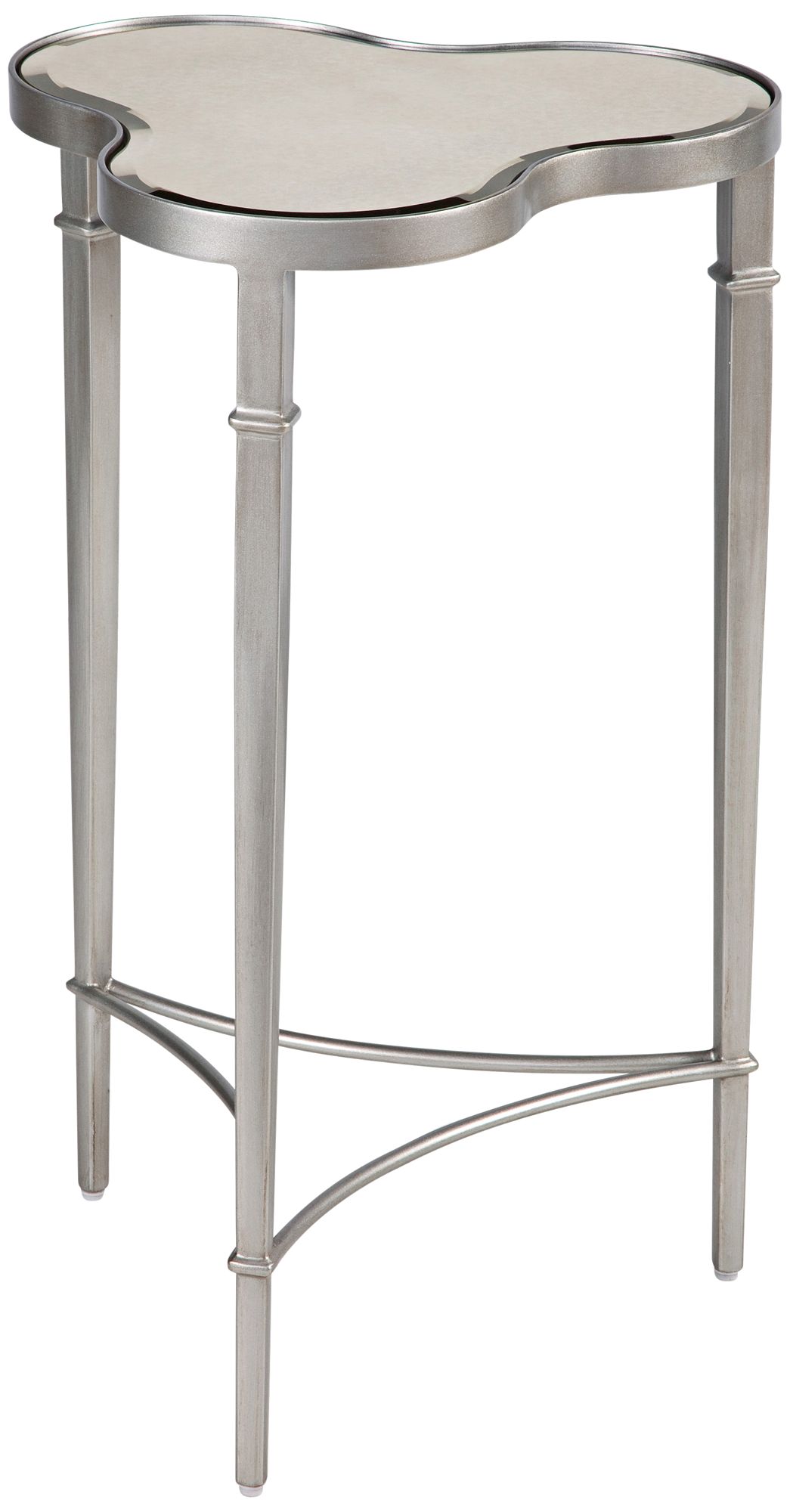 Clover Scatter Platinum and Mirror Top Accent Table - #8Y110 | Lamps Plus