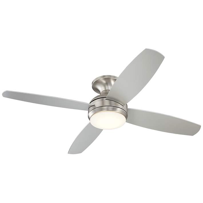 52 Casa Elite Brushed Nickel Led Hugger Ceiling Fan