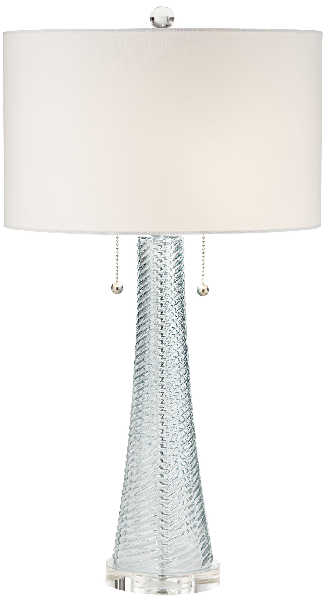 turquoise glass table lamp