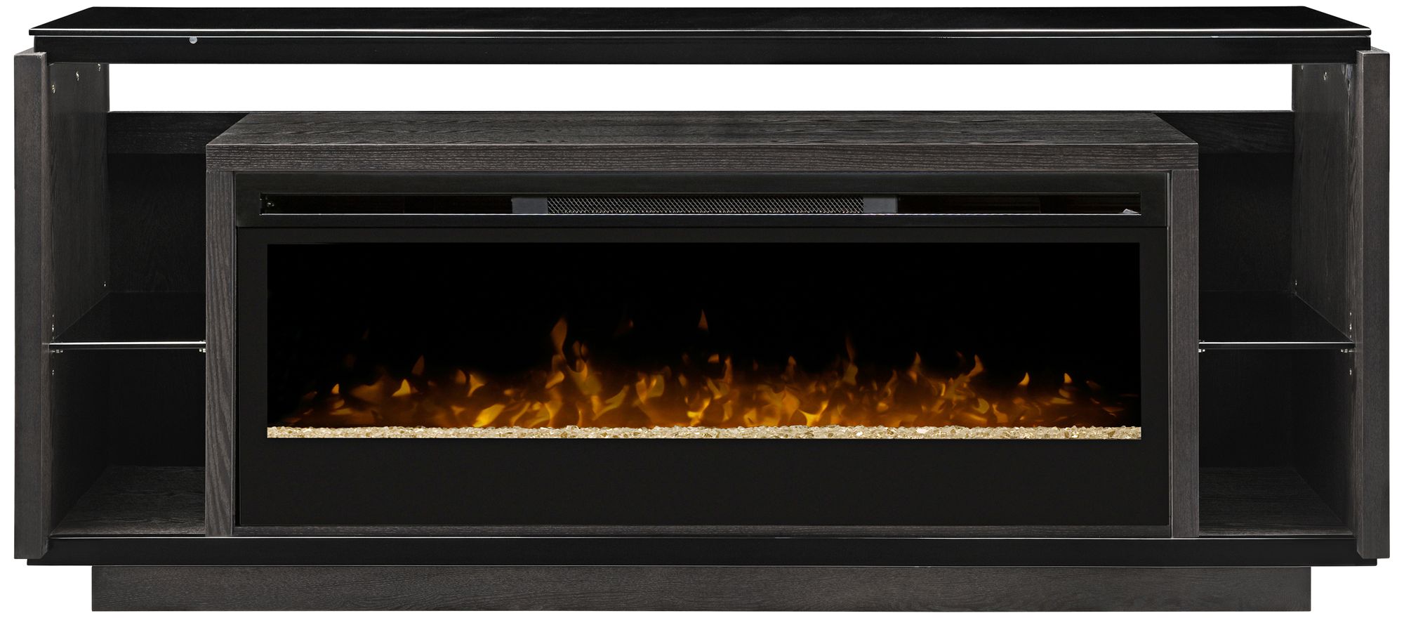 Smoke Gray Media Console Electric Firebox with Remote