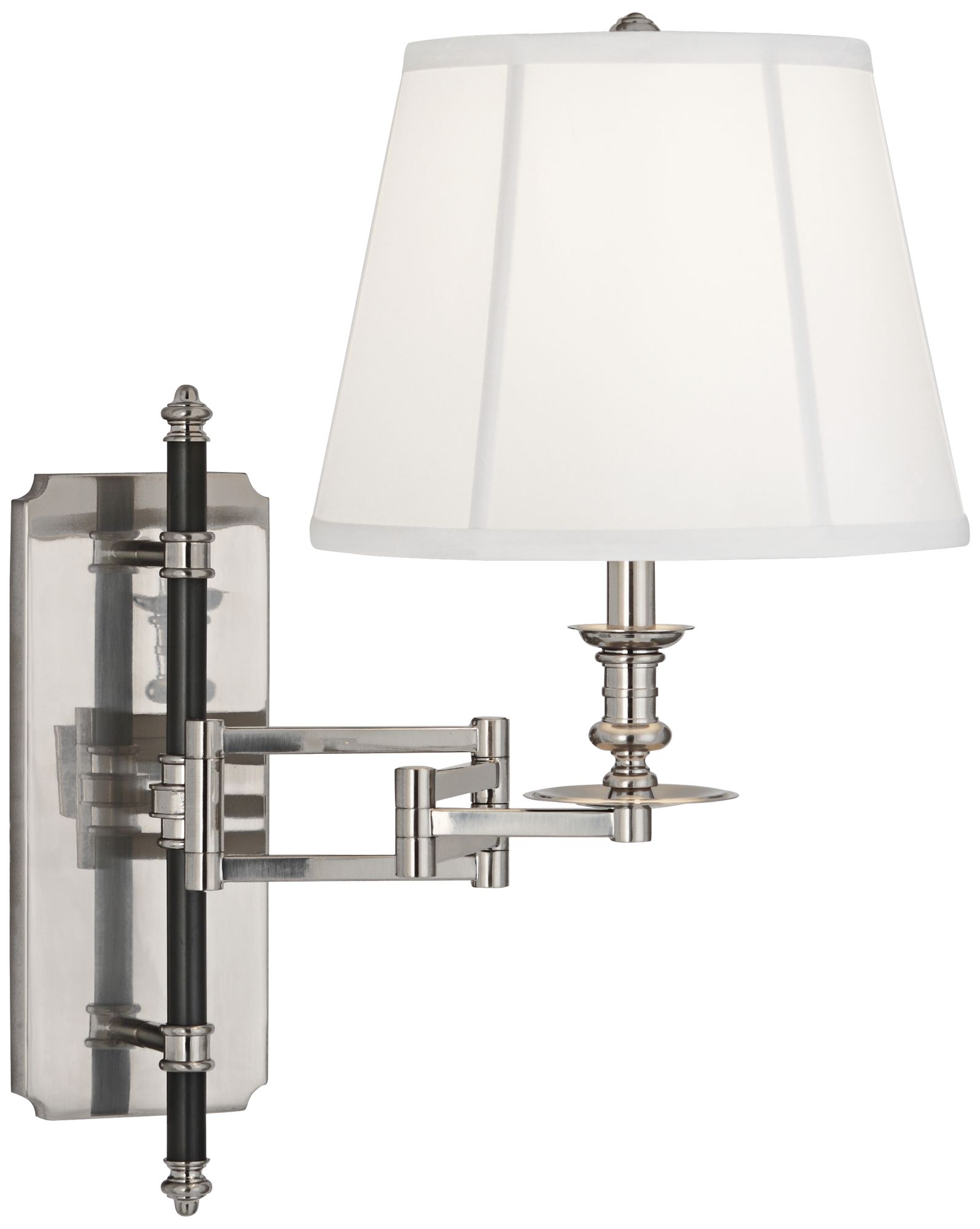 Lewis Antique Silver Swing Arm Wall Lamp