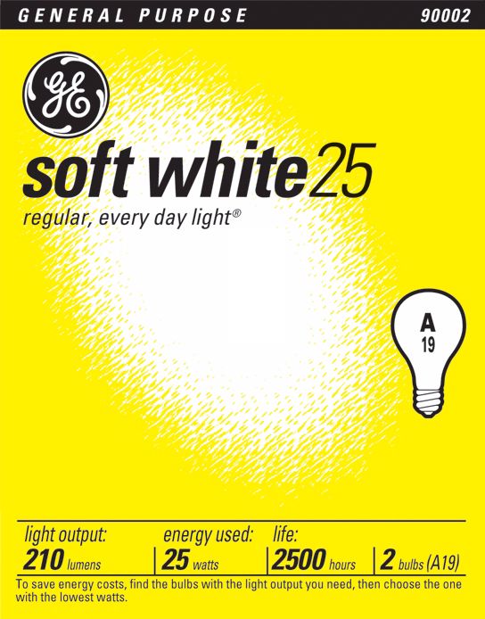 GE 25 Watt 2-Pack Soft White Light Bulbs